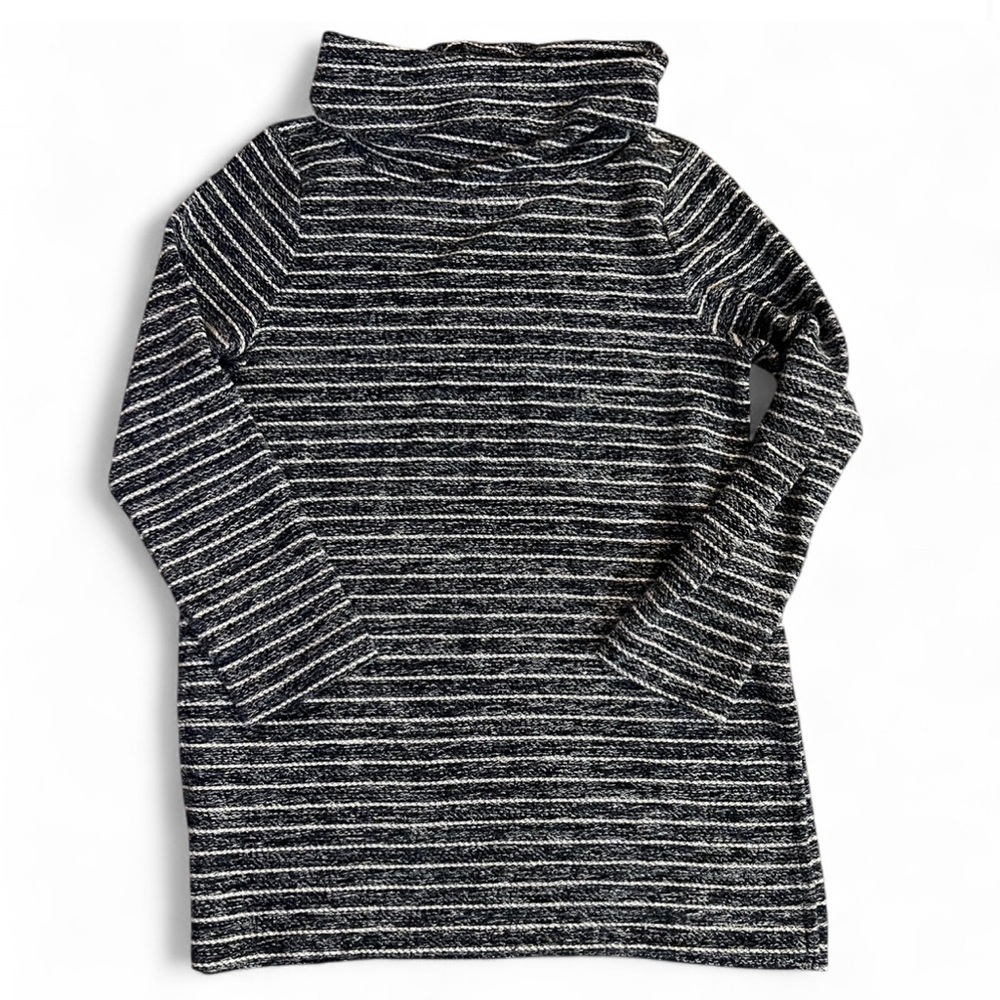 Black and White Turtleneck Sweater
